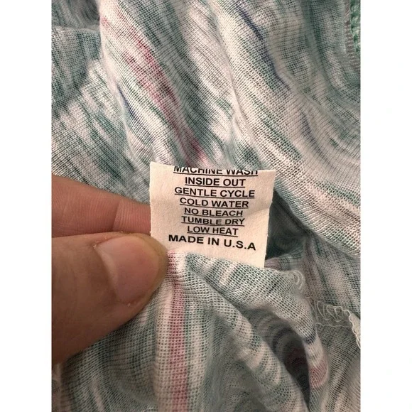 David Cline Striped Dress 3/4 Sleeve Collared Casual Tunic Green Size M - Picture 6 of 8